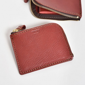 ボルドー特別仕様のL字ファスナーミニ財布「革鞄のHERZ(ヘルツ)公式通販」