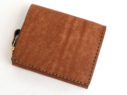 ネビア特別仕様・小型の二つ折り財布(NSA-6)　チョコ革質2