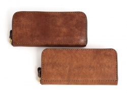 ネビア特別仕様・小型の二つ折り財布(NSA-6)　チョコエイジング