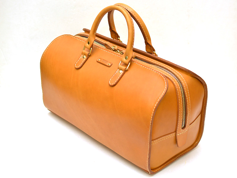 厚革仕立ての二本手ファスナーボストンバッグ「革鞄のHERZ(ヘルツ)公式通販」