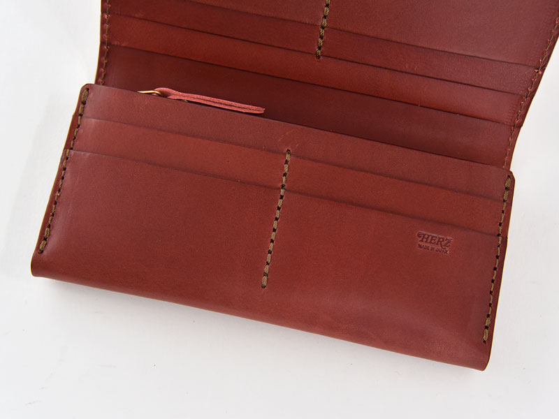 ボルドー特別仕様のカード収納に強い長財布「革鞄のHERZ(ヘルツ)公式通販」
