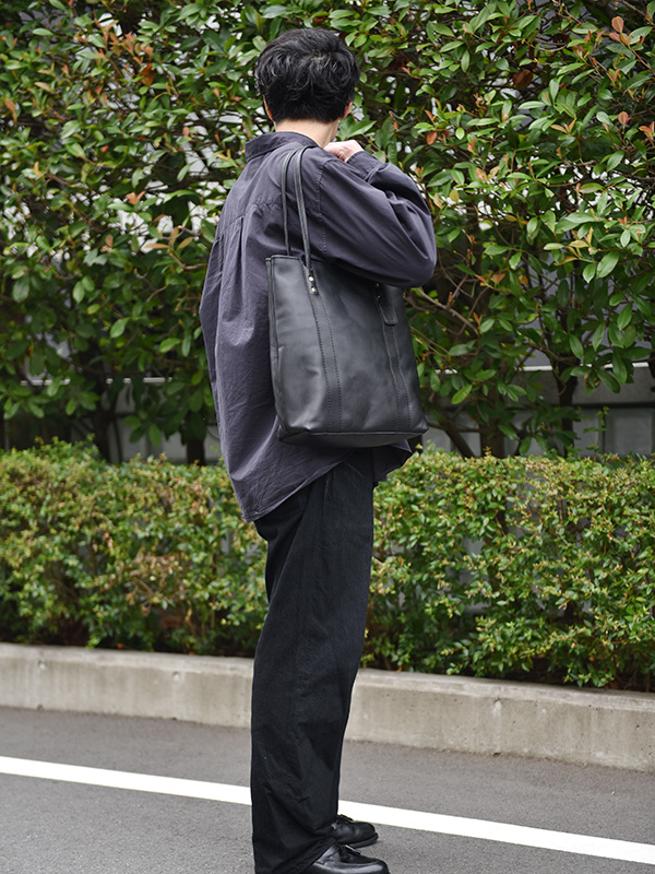 ライトトート(ASB-2525)　縦型ブラック肩掛け