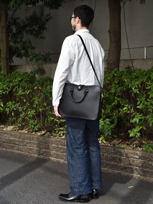 ラップフラップ2wayビジネスバッグ(BW-4)　ブラックメンズ肩掛け