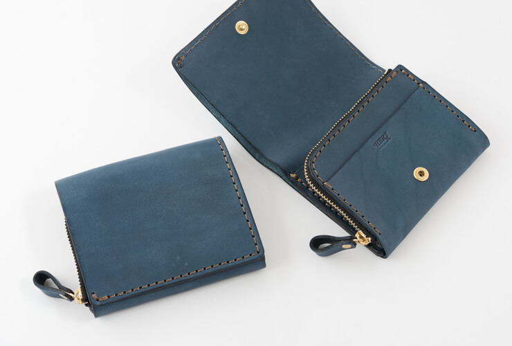 【デニムブルー特別仕様】小型の二つ折り財布(NSA-24)