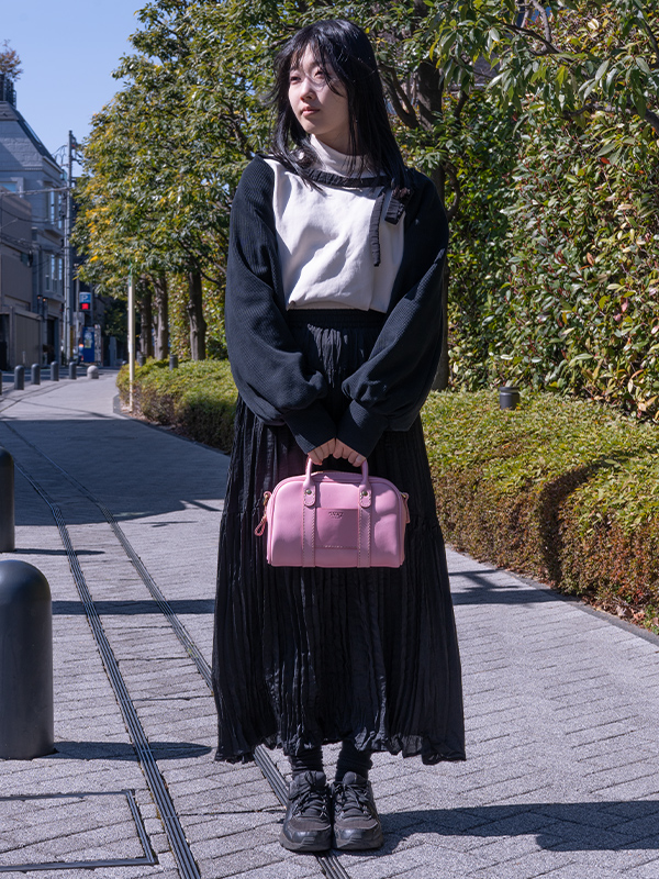 さくらいろ特別仕様の2wayミニボストンショルダー「革鞄のHERZ