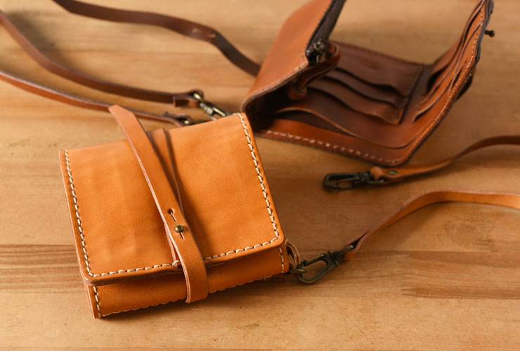 ウォッシュ加工のコード付き三つ折財布「革鞄のHERZ(ヘルツ)公式通販」
