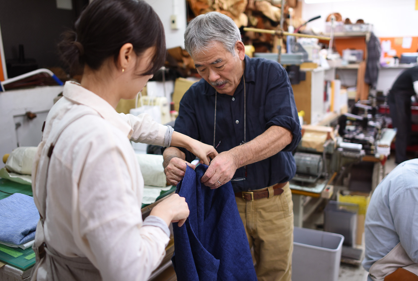 慣れない生地で作りに悩む