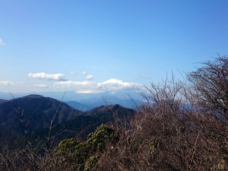 山頂から富士山