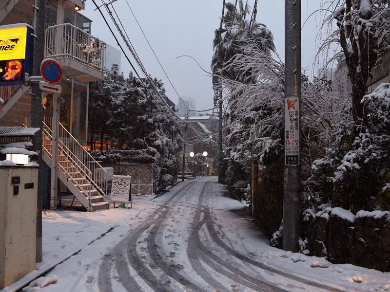 本店付近の雪景色