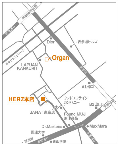 HERZ東京マップ