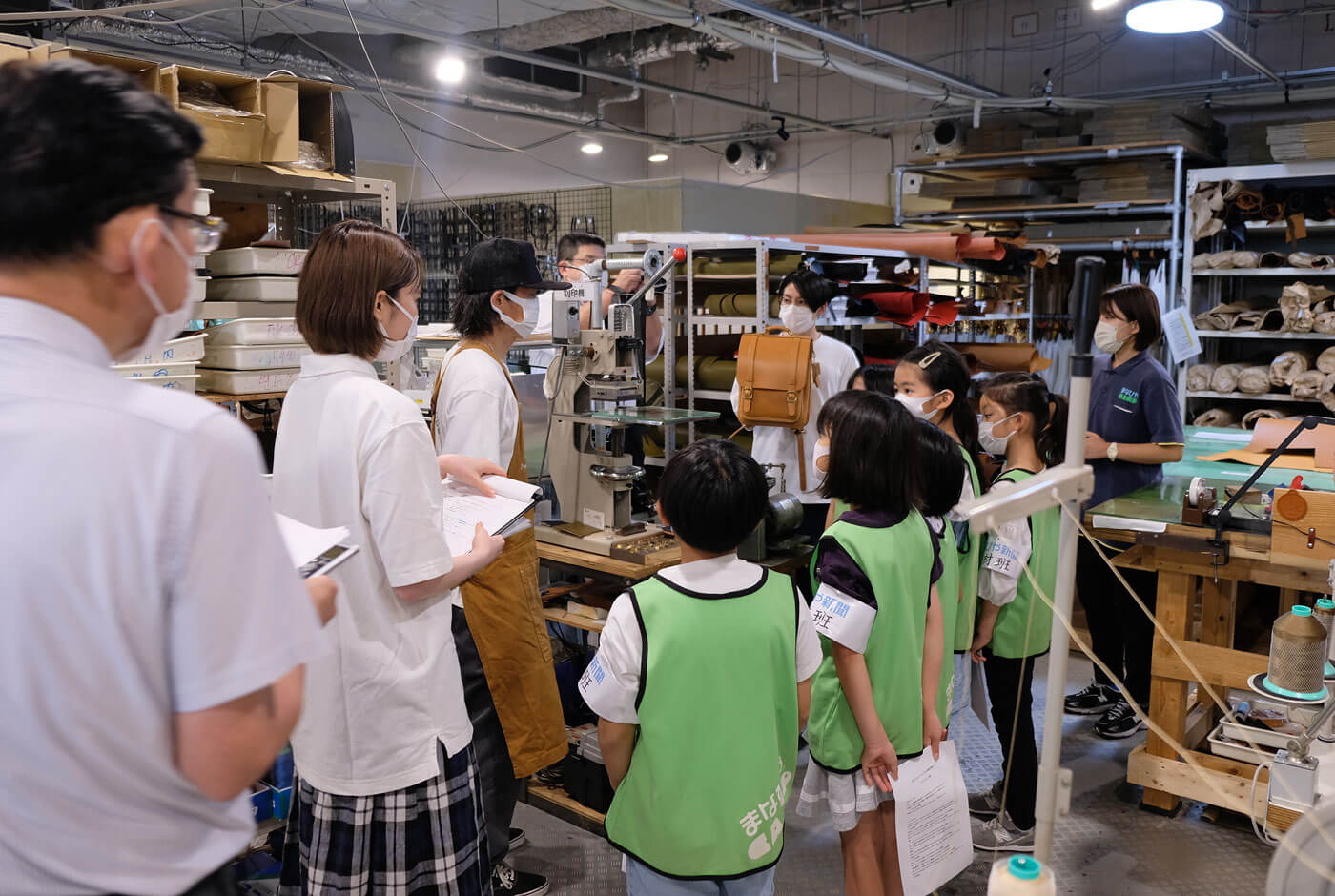 ランドセルの作り方　刻印機