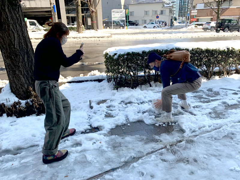 仙台店の雪の日の様子2023