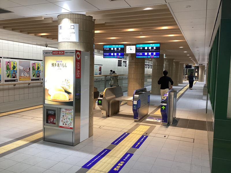 櫛田神社前駅からのルート1