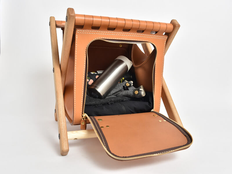 椅子鞄・リュック(LW-1)椅子-収納感