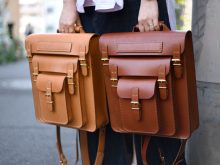 HERZ レザー 革 ミニバッグ ショルダーバッグ ブラウン
