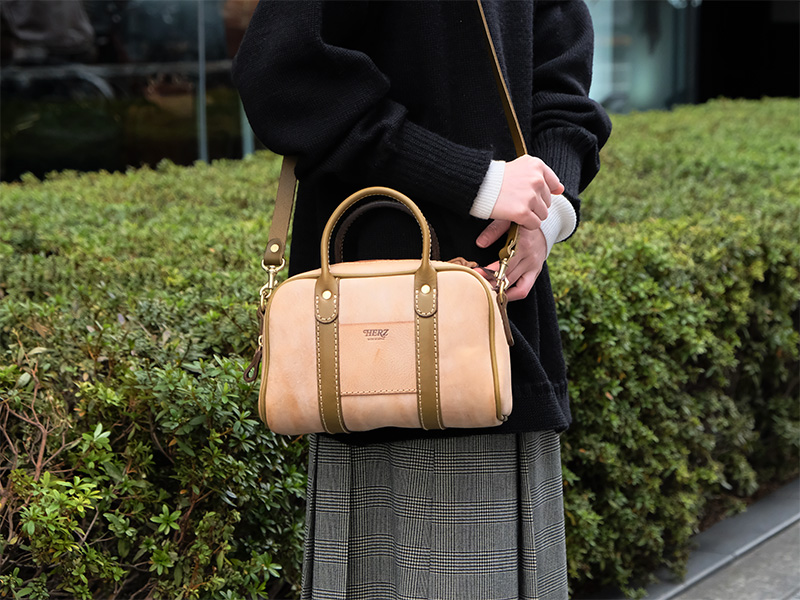 アラスカ×定番革の2wayミニボストンショルダー(CW-35)