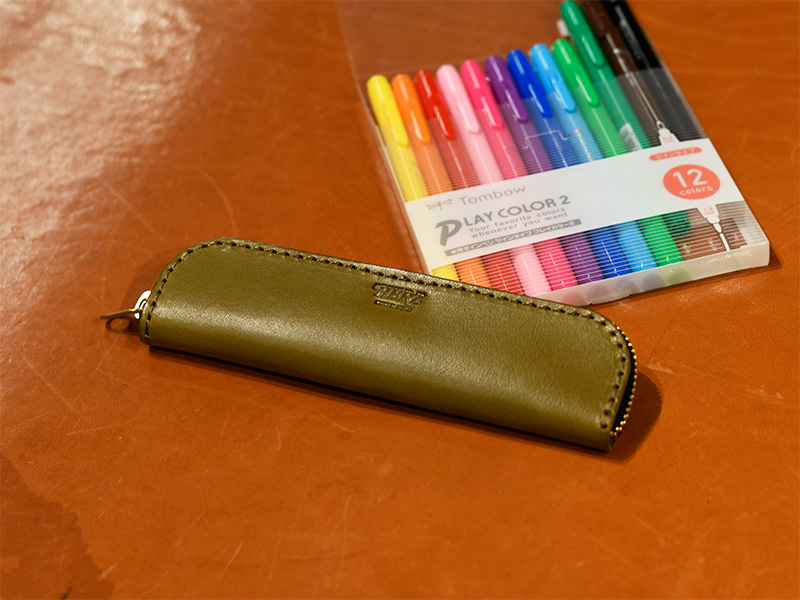 トレー式ペンケース(KP-5)SSサイズ/グリーン