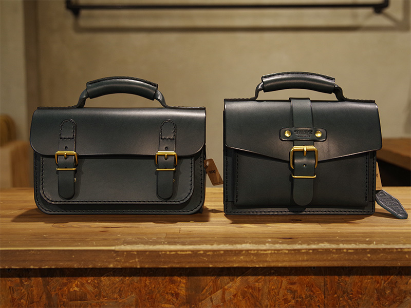 二本ベルトの2wayミニバッグ(CW-67)、コラージュバッグ(CW-13)※ミッドナイト