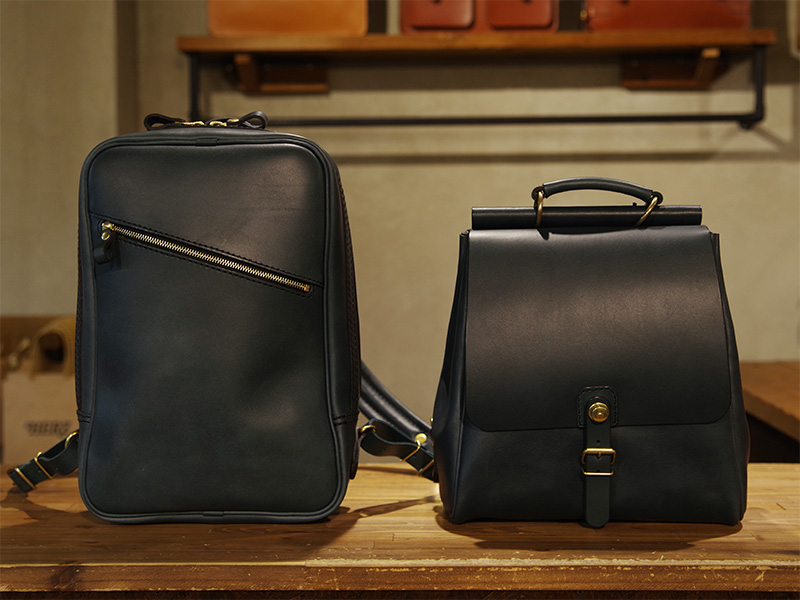 ベリッシモリュック(R-17)、棒屋根ぽってリュック(R-15)※ミッドナイト