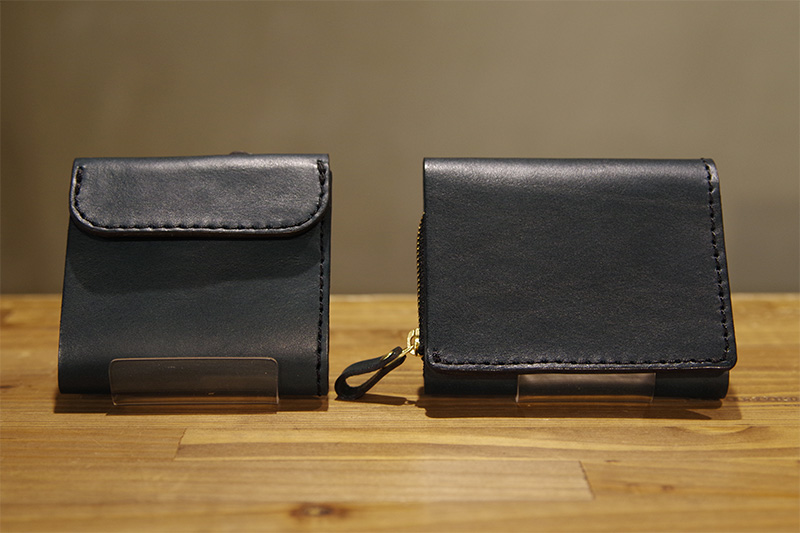 ライトウォレット(WS-1)、小型の二つ折り財布(WS-64)※ミッドナイト