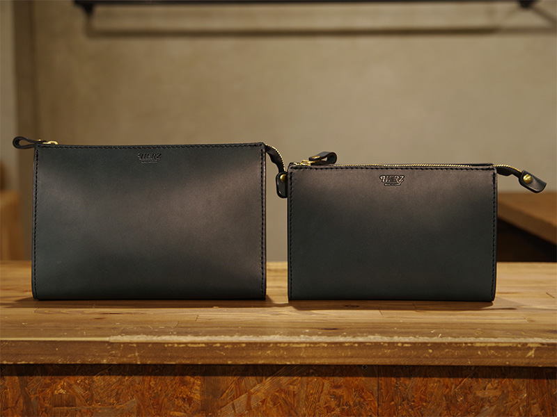 三角マチのセカンドバッグ(S-12)※ミッドナイト