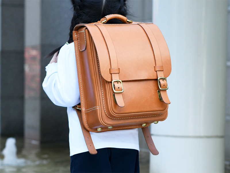 縦型ランドセル・玉縫い(R-51-A)/Sサイズ/キャメル1