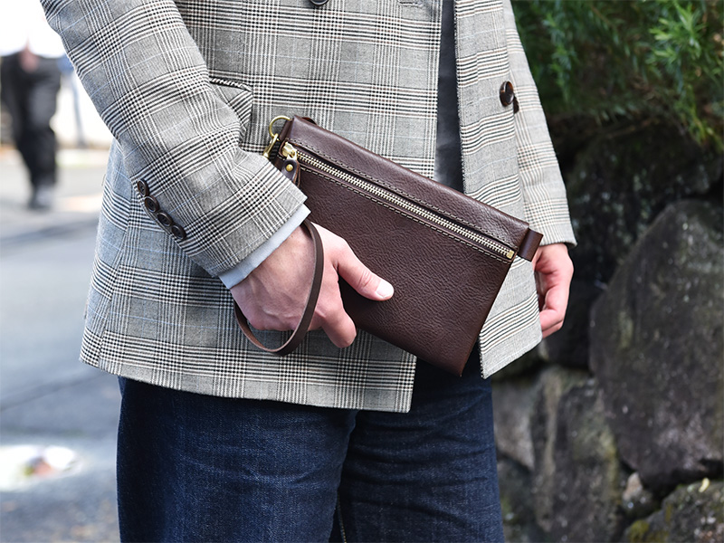 2wayフラットショルダー(G-89)Sサイズクラッチバッグとして着用