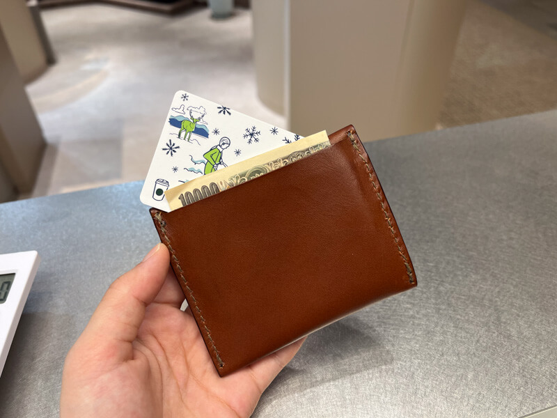 フラットコインケース_後面ポケ収納例